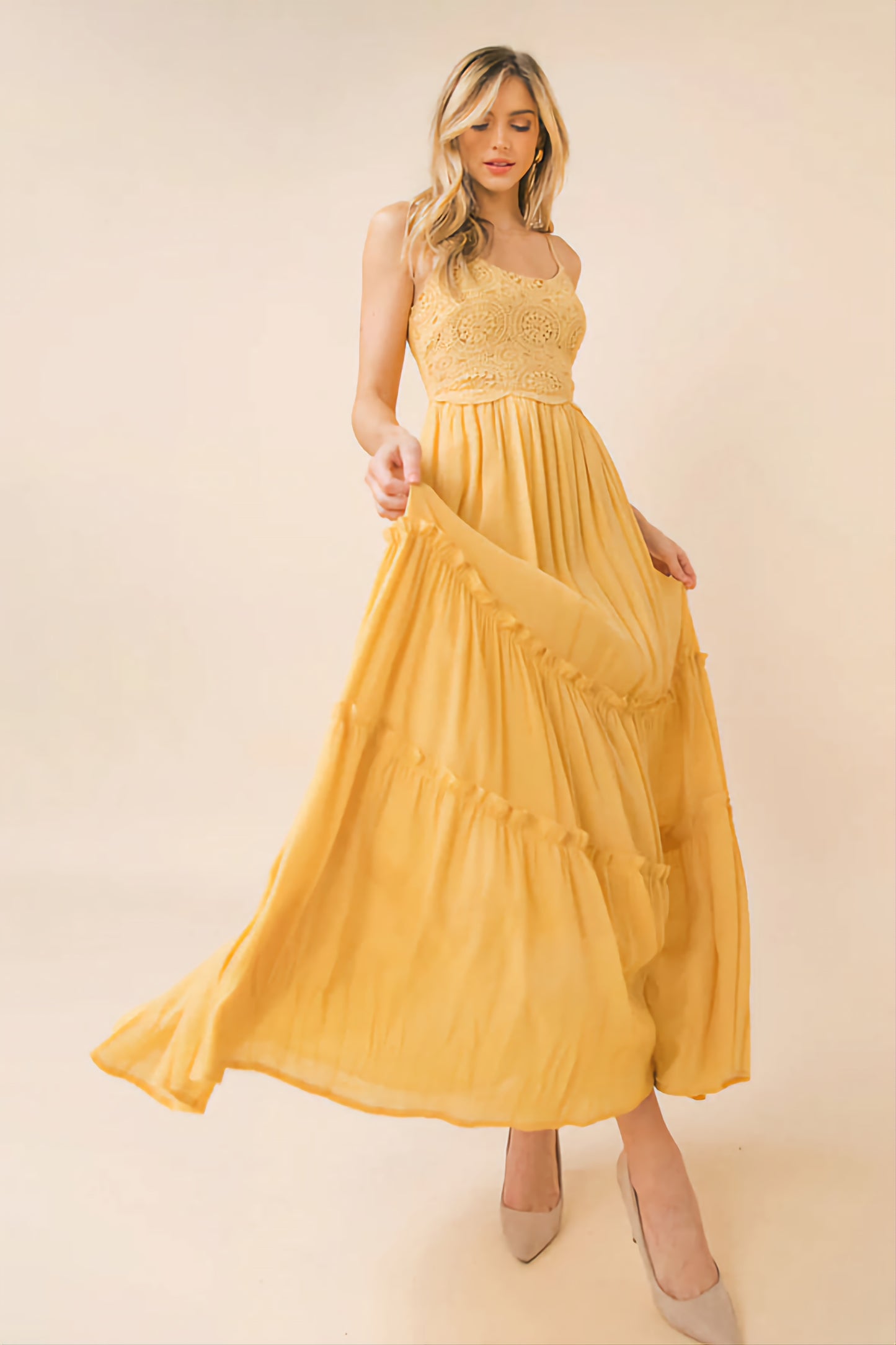Embroidered Bodice Maxi