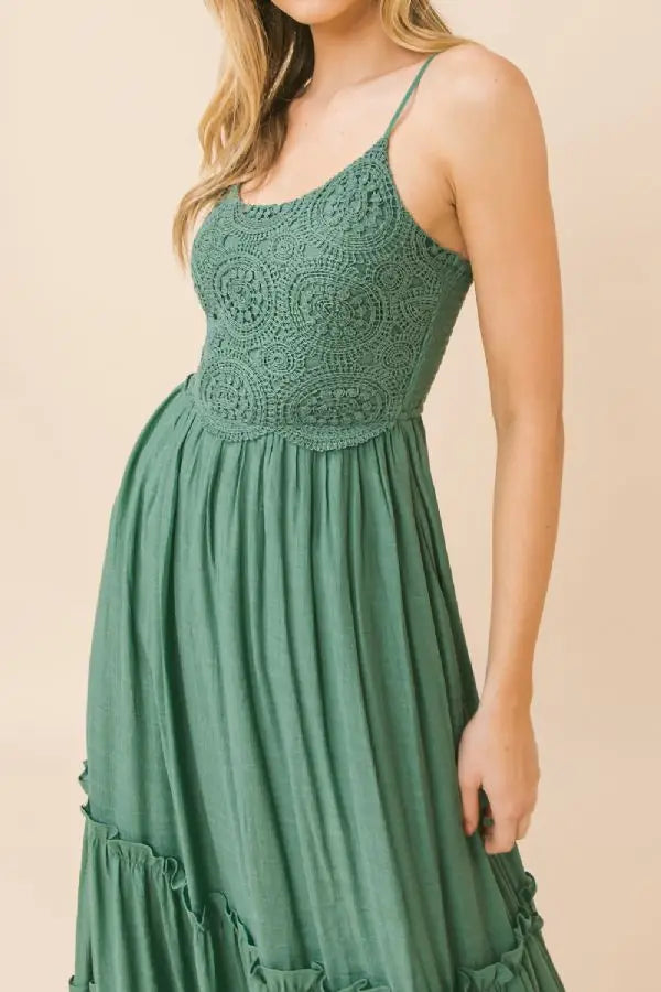 Embroidered Bodice Maxi