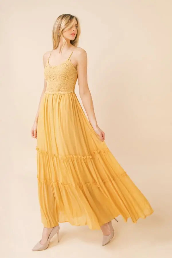 Embroidered Bodice Maxi