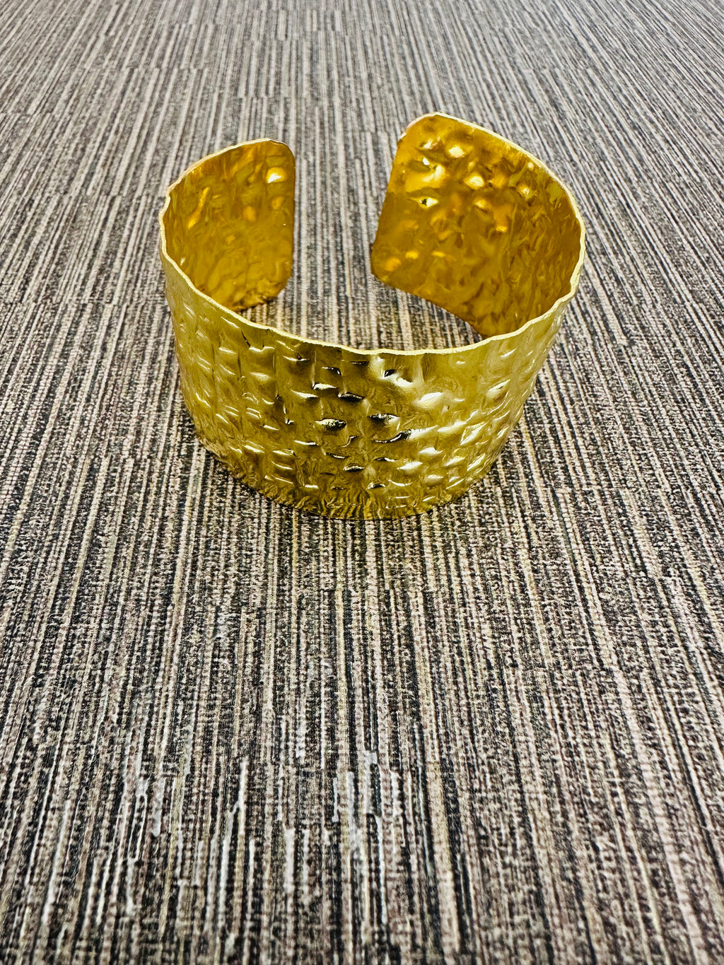 Gold Hammered Cuff