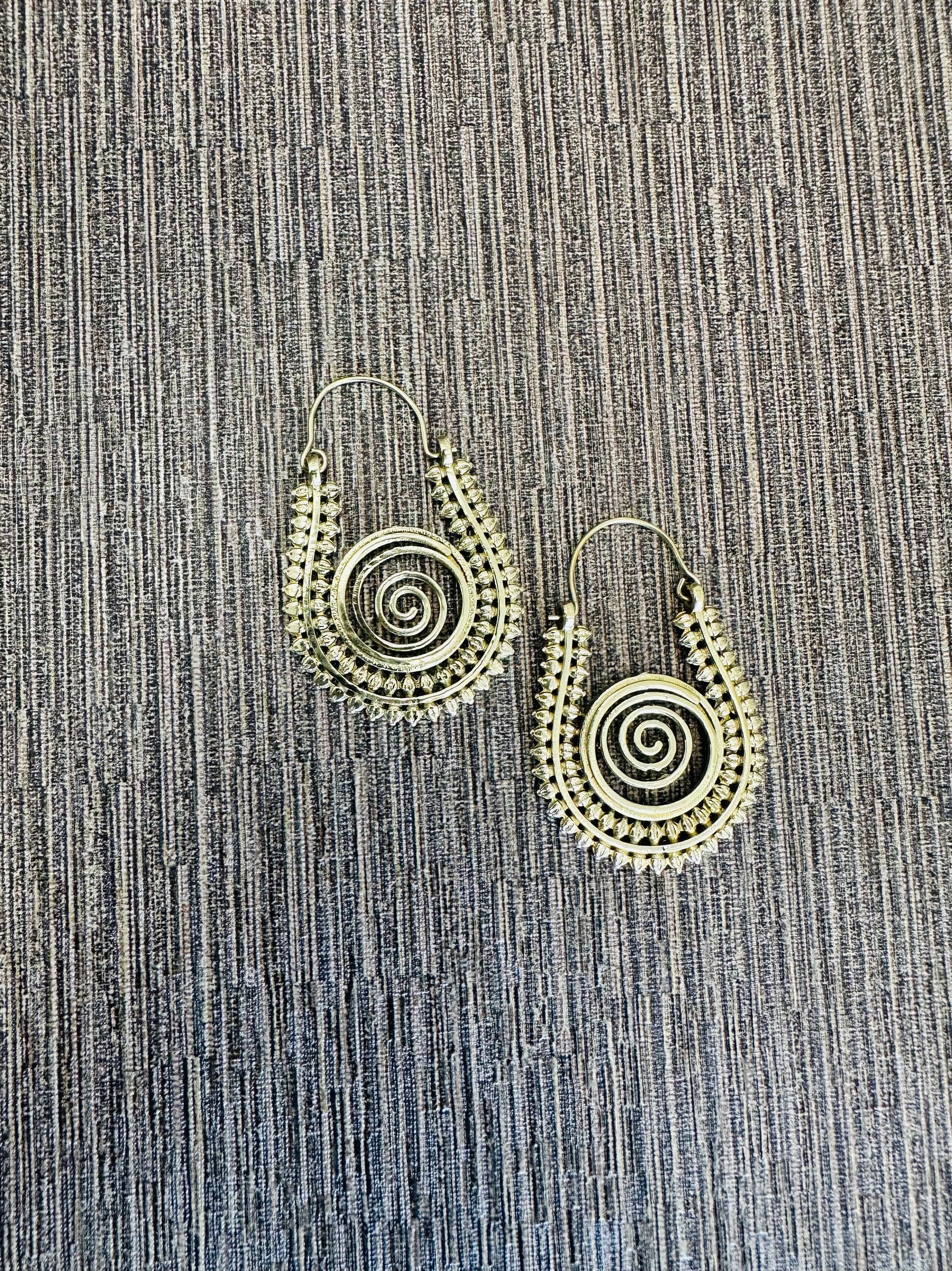 Gold Circular Hoops